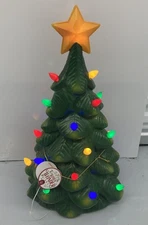 New Winter Wonder Lane Retro Christmas Tree Green LED Blow Mold 24" Timer