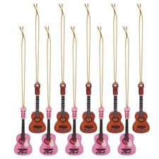 10pcs Mini Musical Instrument Model Christmas Tree DIY Guitar Ornament