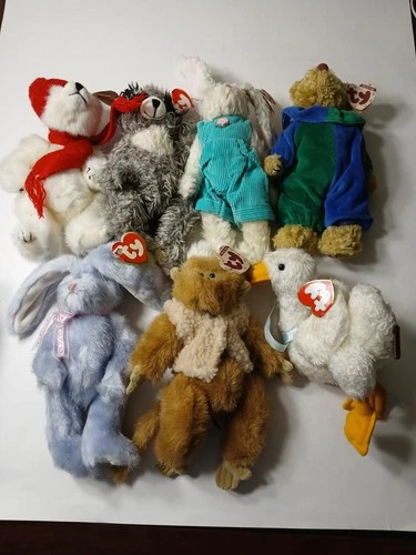VTG 1993 Ty Attic Treasures Collection Beannie Babies with Tags Good Condition