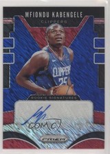 2019 Panini Prizm Rookie Signatures FOTL Blue Shimmer Mfiondu Kabengele Auto 2ct