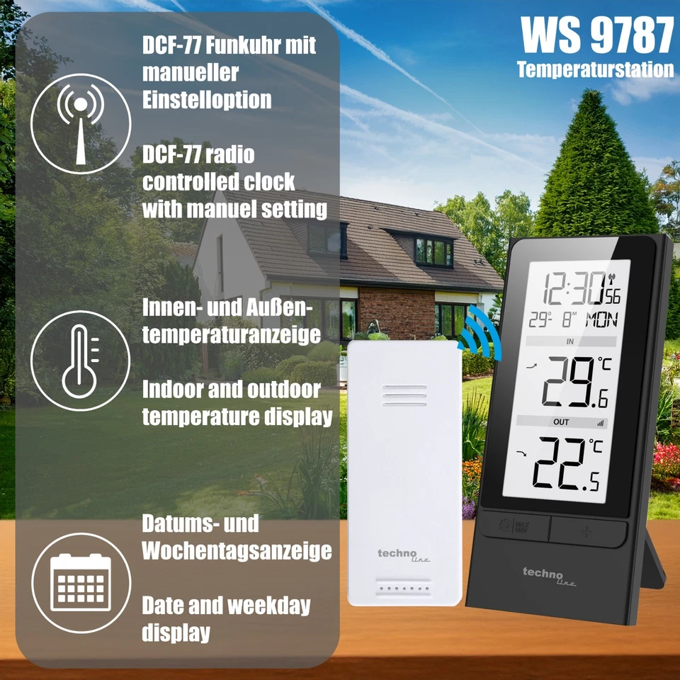 WS 9767 weather station (including outdoor transmitter, with temperature trend display) - Image 3 of 3