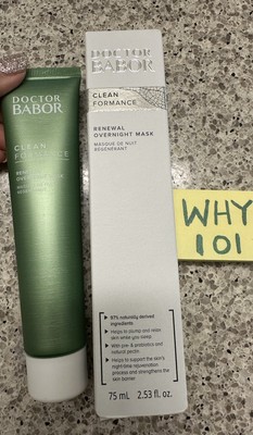 DOCTOR BABOR Clean Formance Renewal Overnight Mask 2.53oz/75mL FULL SZ SEAL $45