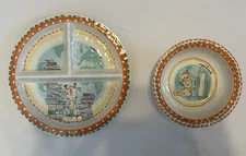 Baby Cie Imagine The World Sectioned Plate and Bowl Giraffe Books Library NEW