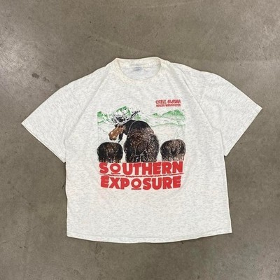 Vintage Alaska Moose Nature Destination ''Southern Exposure'' 90s Belton Shirt XL