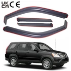 4X For Honda CR-V CRV 5-Door SUV 2001-2006 Tinted Wind Deflectors Clips