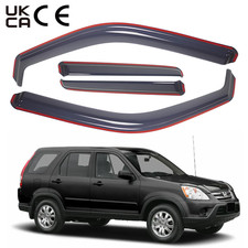 4X For Honda CR-V CRV 5-Door SUV 2001-2006 Tinted Wind Deflectors Clips