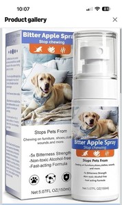 Bitter Apple Spray Pet Training Chewing Deterrent Spray White Bottle