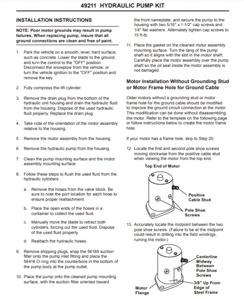 KIT BOMBA HIDRÁULICA REEMPLAZA FISHER 7049 WESTERN 49211 Foto 3 de 4