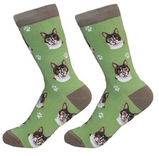 Calico Cat Socks - Fun Unisex - Crazy Pet Lover - Novelty One Size, Tan