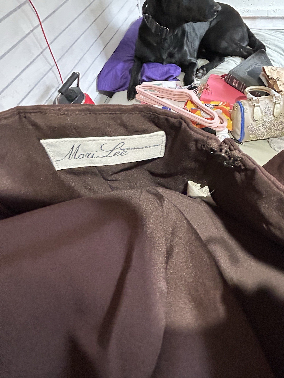 Mori Lee Ava Collection Chocolate Long Strapless Gown Formal Dress Size 8 thumbnail 4