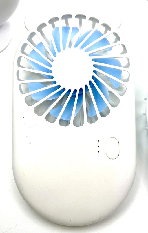 Handheld or Desk Top Bear Rechargable Fan w/3 Speed Settings & NO STAND Blue 1