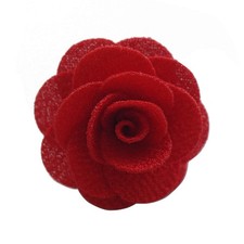 Men's Lapel Flower Handmade Boutonniere Pin for Suit Red