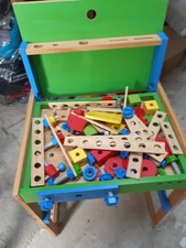 Playtive JUNIOR Werkbank Spielzeug Heimwerker Kreativit&auml;t Fantasie Holz