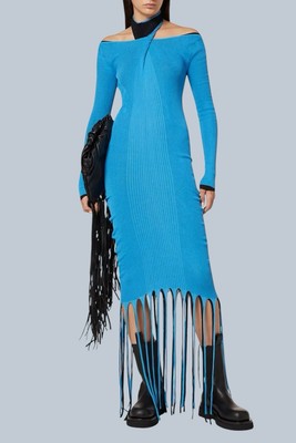 Bottega Veneta Kleid mit Fransen Pre-Fall 2020 Gr. M
