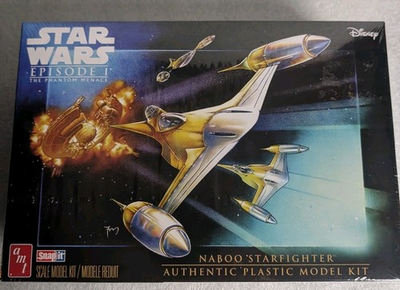 #ad #ad AMT 1376 12 Disney Star Wars: Naboo Starfighter Snap Model Kit NIB Sealed $32.99