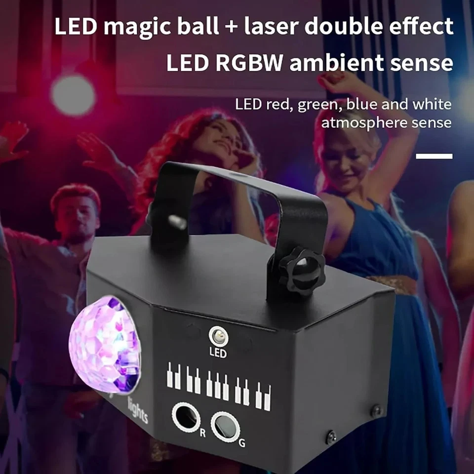 DMX RGB LED Laser Beam Scanner Projector DJ Disco Party Stage Strobe Laser Light - Image 4 of 4