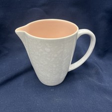 Vintage 1950's / 60's Poole Pottery Twin-tone Seagull & Peach Cream Jug 11cm #7