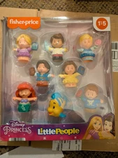 🎅Disney Fisher Price Little People Princess and Prince Set 8 Figures Sealed New