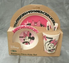 Disney MINNIE MOUSE Bamboo Fiber Kids Set 5pc Set R Squared Zrike Brands NEW 2