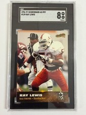 1996-97 SCOREBOARD AS PPF RAY LEWIS #139 SGC 8