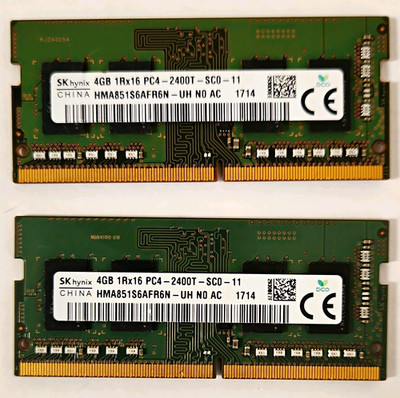 SK hynix 8GB (2x4GB) DDR4-2400 PC4-2400T 260-Pin SO-DIMM HMA851S6AFR6N-UH