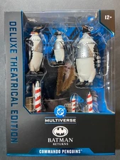 DC Multiverse COMMANDO PENGUINS BATMAN RETURNS Deluxe Theatrical NEW DAMAGED BOX