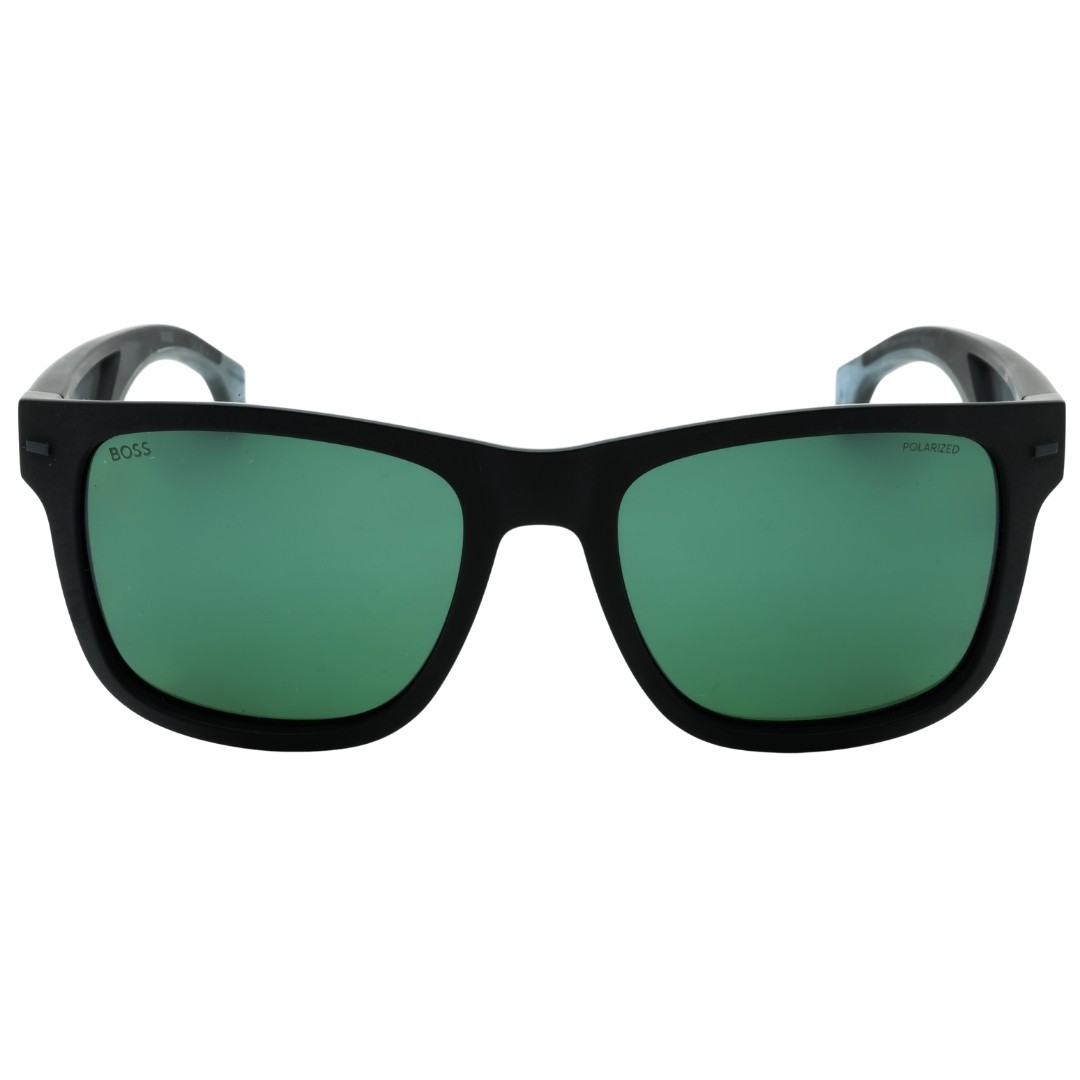 Hugo Boss Green Polarized HC OL Lens Matte Black Sunglasses