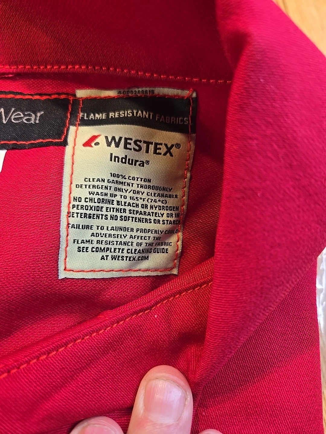 Red Neese Indura Westex Wear HRC2 FR Shirt  Size XX-Large Coveralls image 4