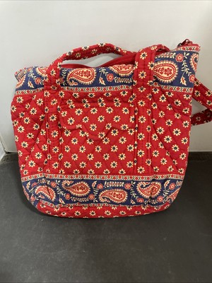 Vera Bradley Red & Blue Medium Shoulder Bag 10'' x 9'' Pre-Owned