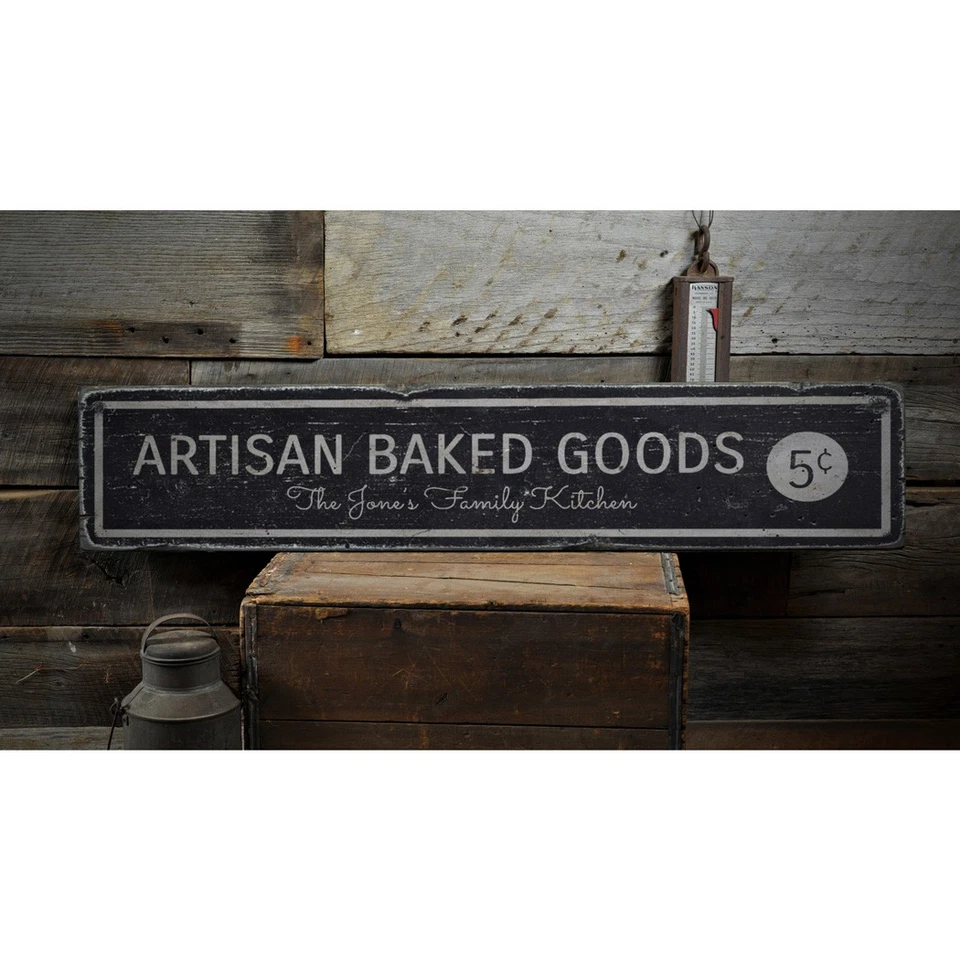 ONE SALE Artisan Baked Goods, Custom 5 - Rustic Distressed Wood Sign - Image 2 of 2