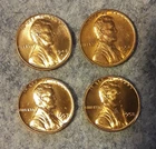 1948D, 1956D, 1957D, 1958   AU/BU Wheat Pennies