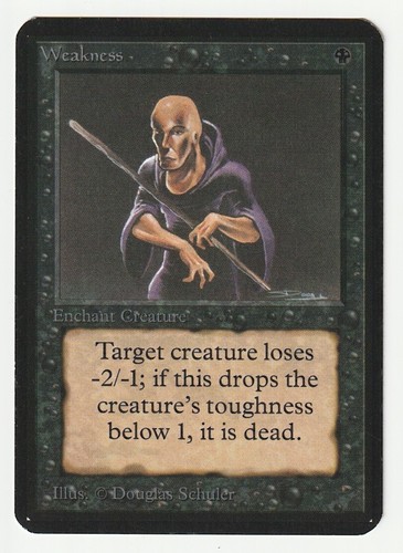 MTG Weakness NM Alpha LEA see pics Magic card old school free shipping - Picture 1 of 3