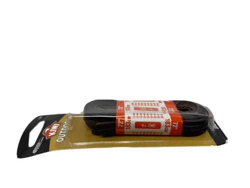Lot Of 2 Pairs KIWI #7102 Outdoor 72" (183cm) Brown Leather Shoe Laces 9+ Eyelet - Picture 6 of 6