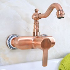 Antique Red Copper Single Handle Kitchen Bathroom Sink Faucet Mixer Tap 2nf940