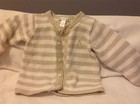 Pottery Barn baby cardigan 6-12 mo 100% cotton long sleeve cream color — photo 1