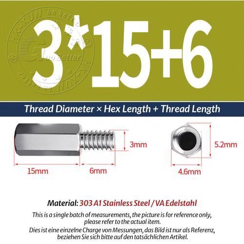 M2-M10 Male-Female Stainless Steel Hex Standoff Screw Spacer Pillar Hex Support - Picture 72 of 180