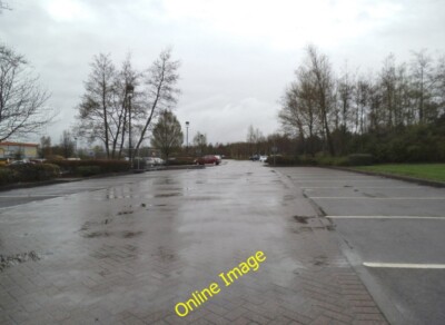 Photo 6x4 Wet Car Park Coseley The view of the B and Q DIY store car park c2014