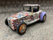  VINTAGE 1960'S MARX TIN FRICTION HOT ROD ROADSTER WORKING ST