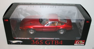 HOT WHEELS 1/18 - L2981 FERRARI 365 GTB4 - ELITE CANDY RED