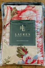 Lauren Ralph Lauren "River Floral" Sand EURO Sham 100 Cotton USA VINTAGE
