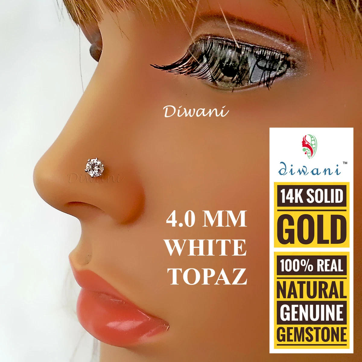 Shiny sale nose stud