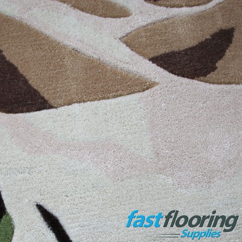 Aspire Zaire Choco/Green Rug *0.80 x 1.50* Lounge 100% Acrylic *SALE* RRP £65 - Picture 6 of 7