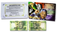 Mandela “Father of Africa” 10 Rand Single Banknote Folder ED