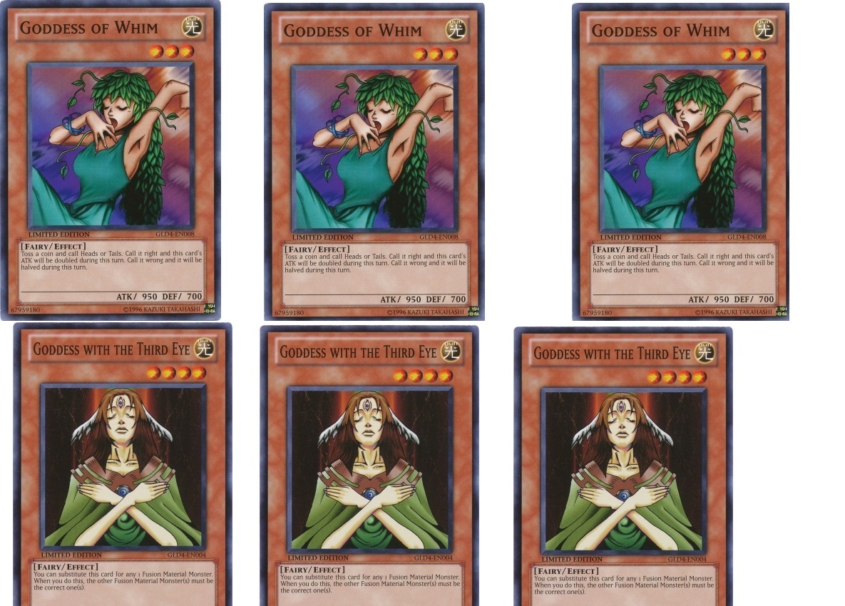 3XGoddess with the Third Eye +3 X Goddess of Whim GLD4-EN004 limited