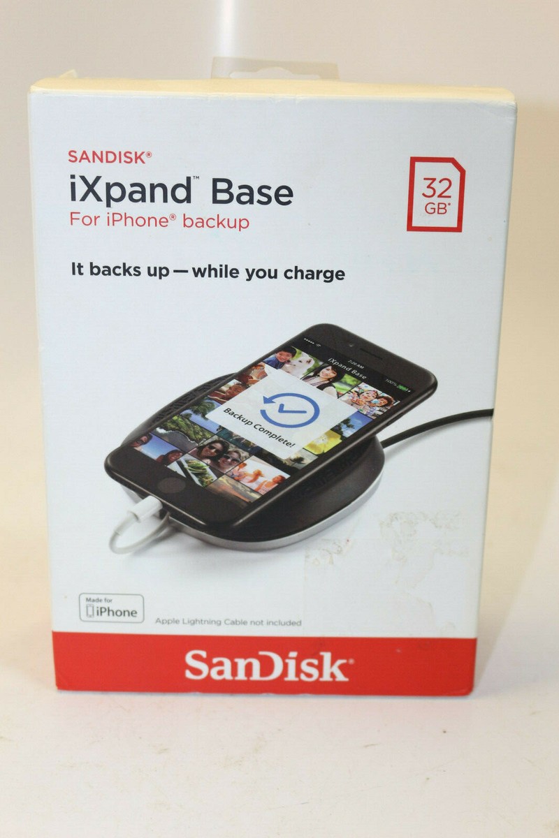 Sandisk iXpand Base for iPhone Backup 32GB Model SDIB20N #H