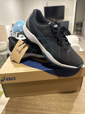 Size 6 mens - ASICS Solution Swift FF Black Misty Pine tennis
