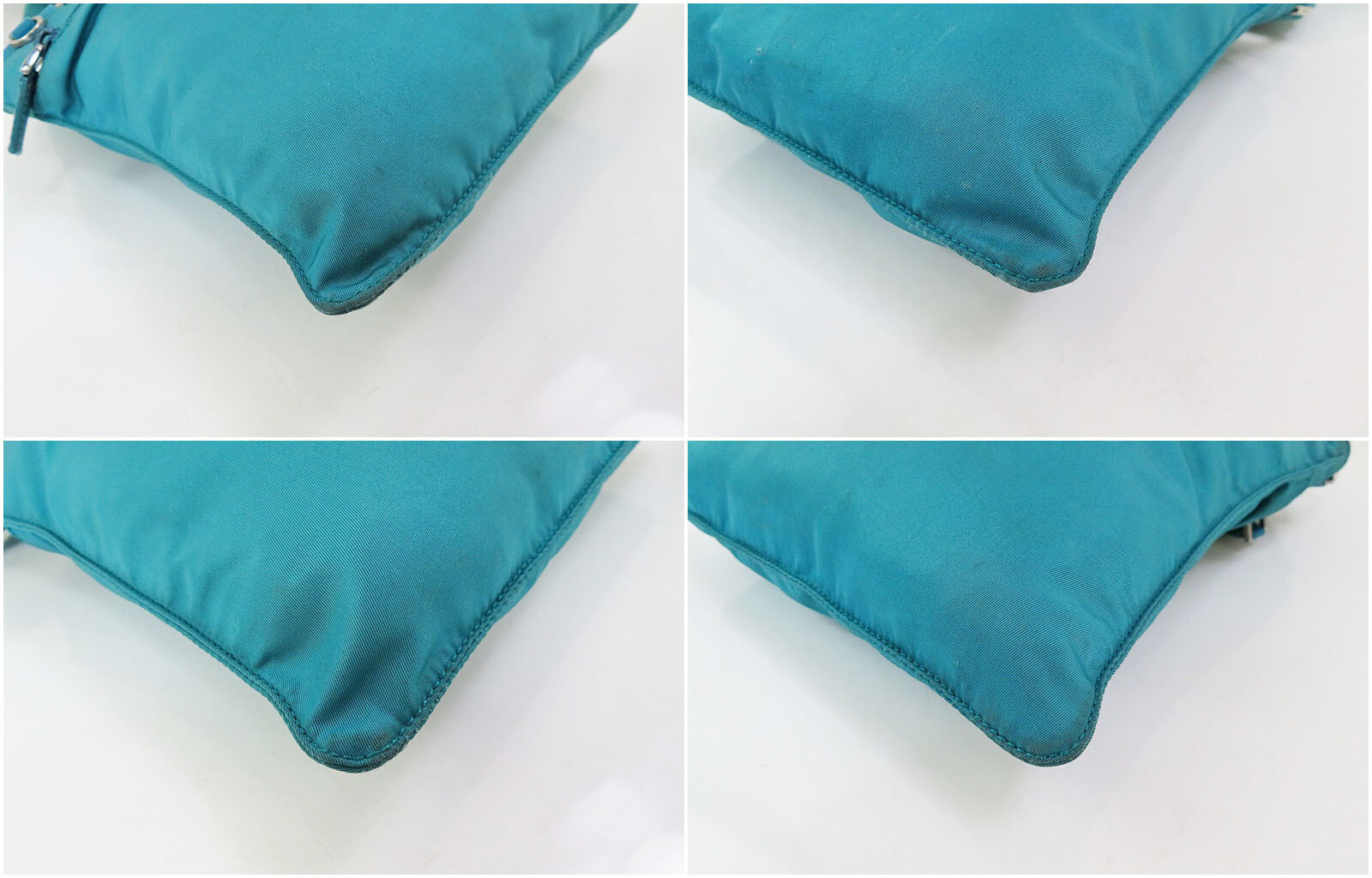 Authentic PRADA Turquoise Nylon Small Shoulder Cr… - image 7