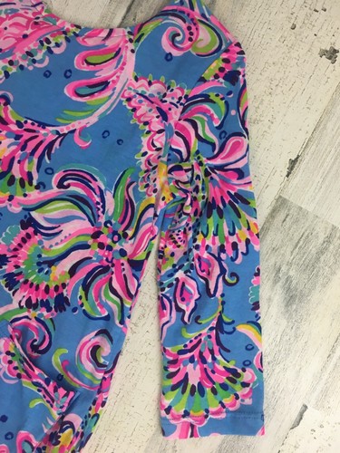 Lilly Pulitzer Jena Dress Multi Mermaid Grotto Girls M 6 7 EUC - Picture 5 of 14