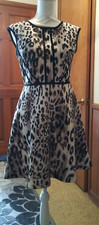 Studio 1 New York Size 4P Sleeveless Lined Full Skirt Animal Print 34" Long