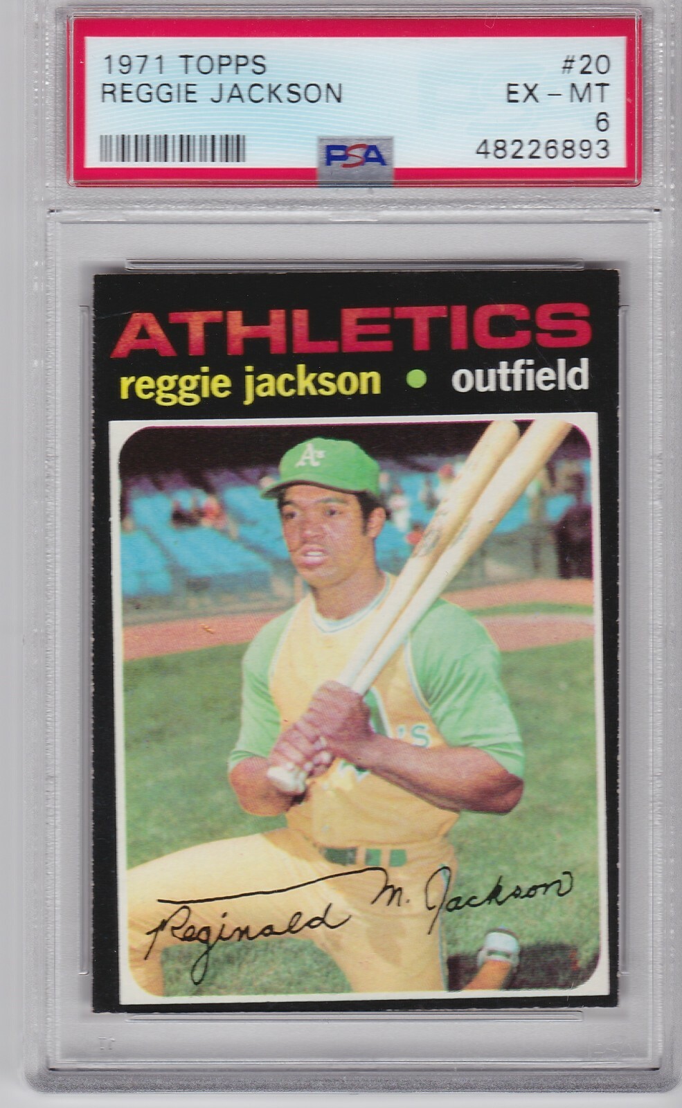 1971 Topps Reggie Jackson #20, PSA EX-MT 6